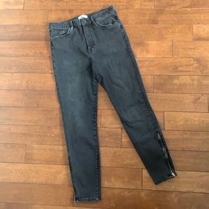 Black/Charcoal Skinny Jeans